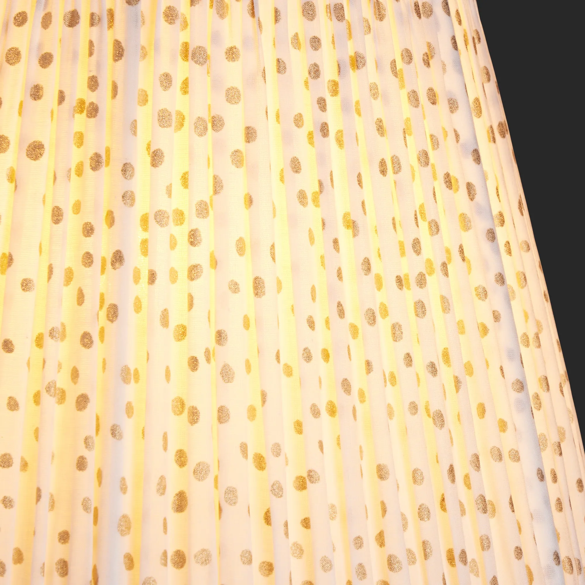 16cm empire shade in gold dotty