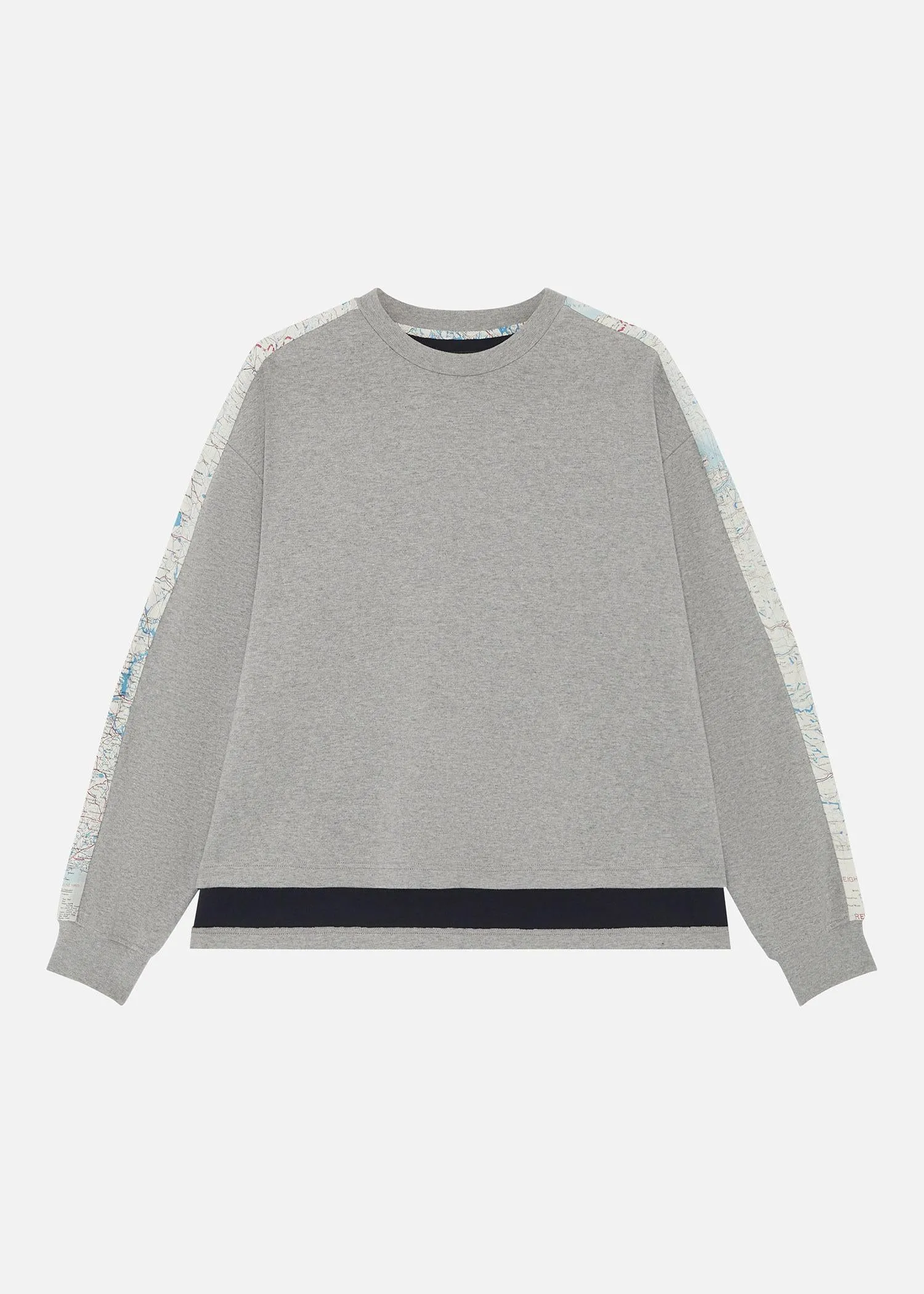 1950S SILK MAP CREW SWEAT