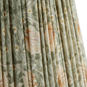 25cm scalloped tall tapered shade in bayleaf & manilla silk Pimpernel by Morris & Co.