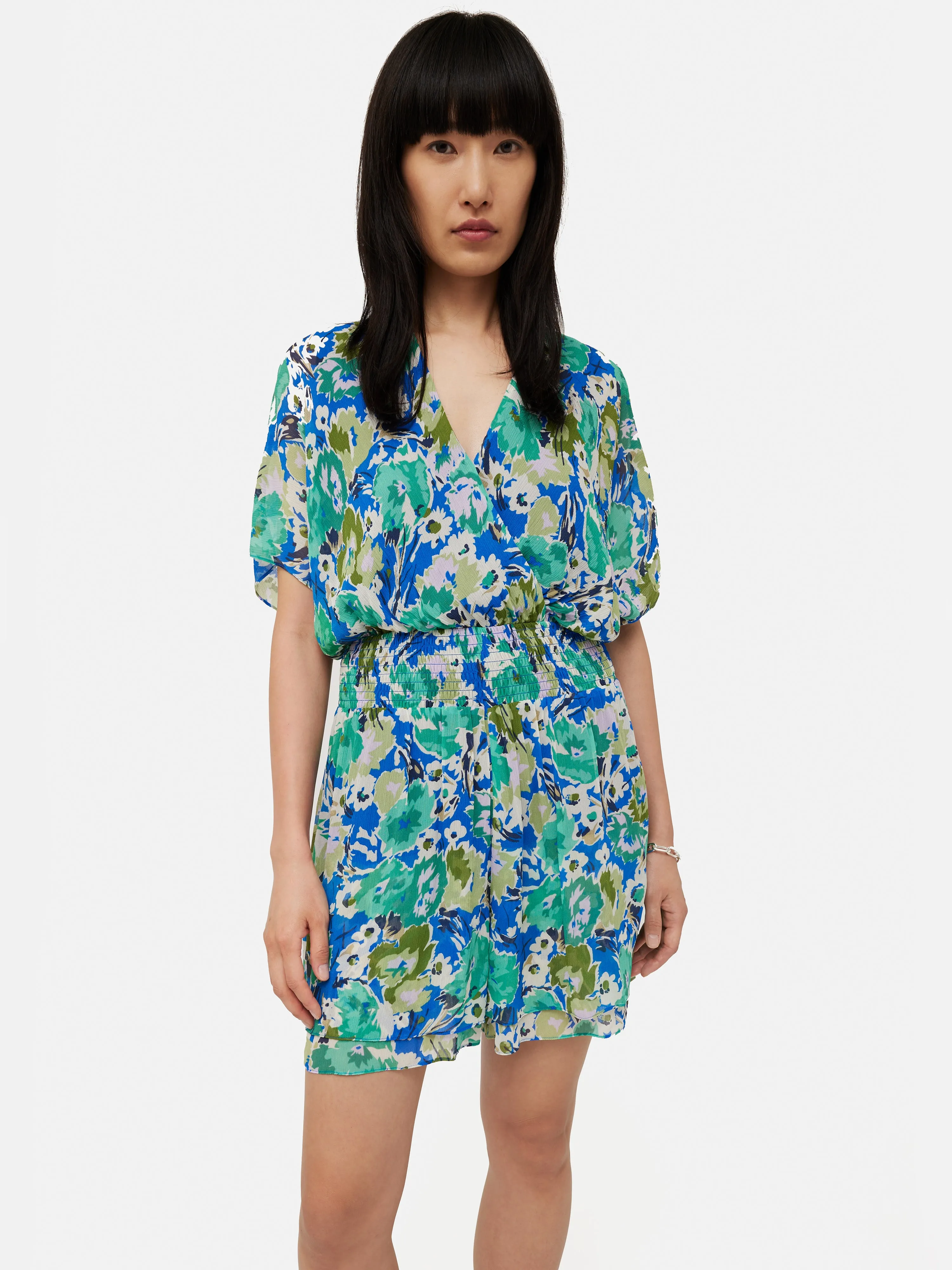 Abstract Meadow Playsuit | Green