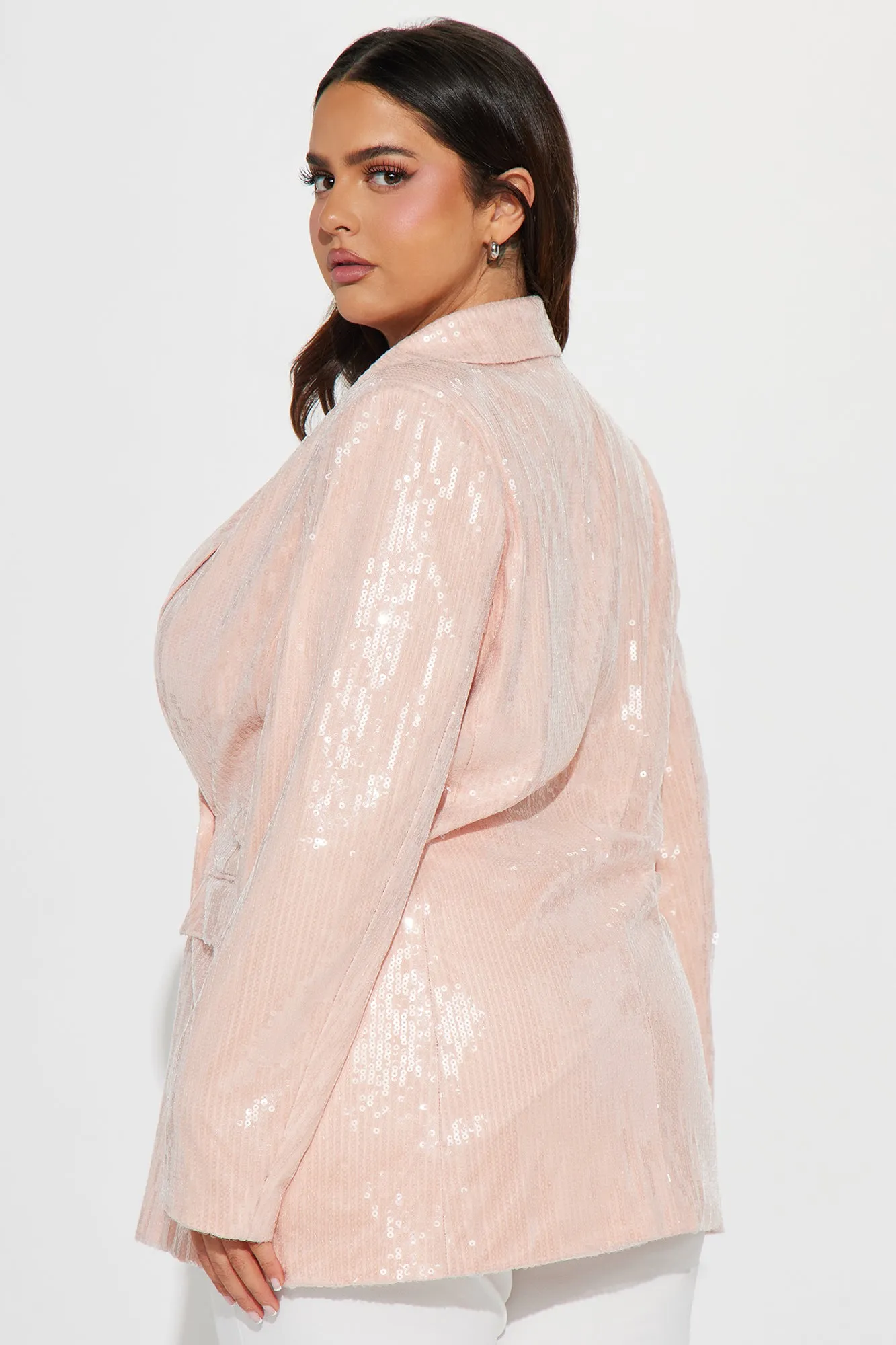 Alana Sequin Blazer - Nude