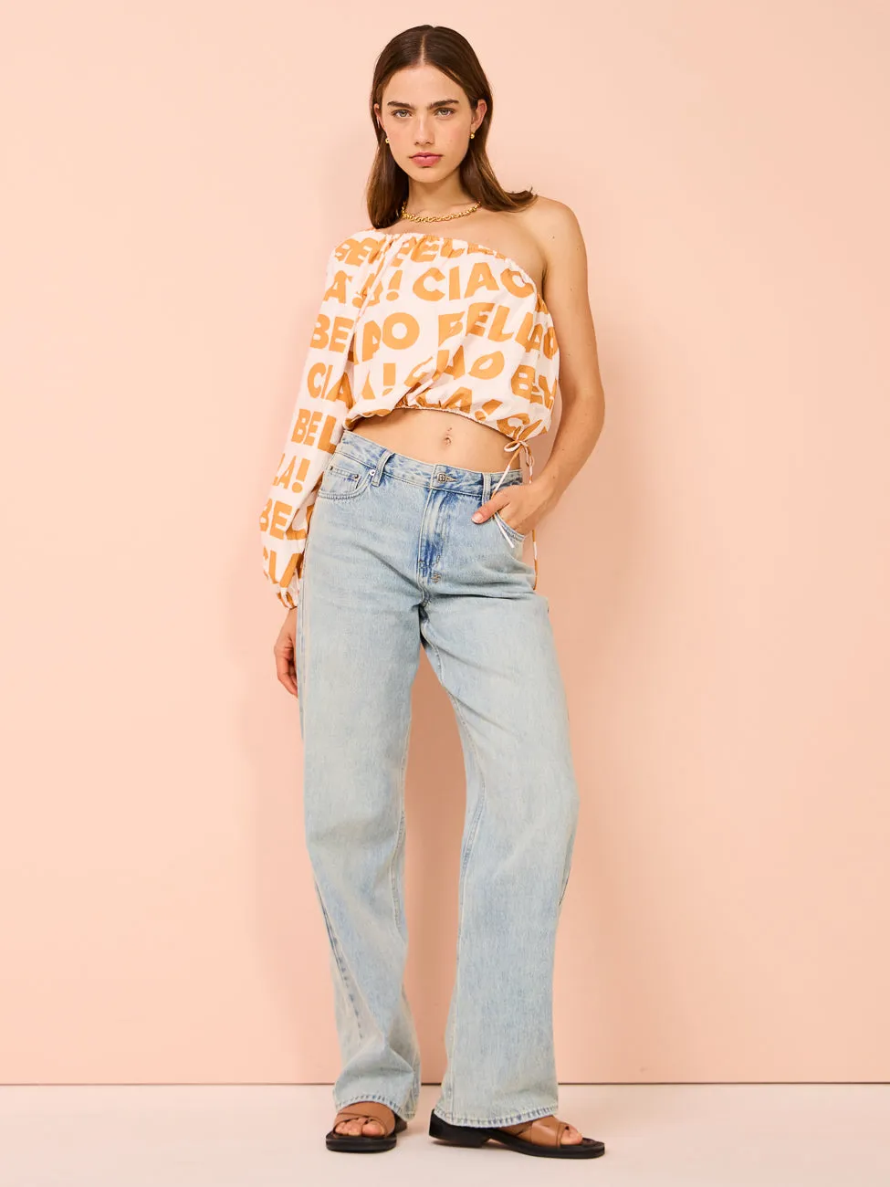Ambra Maddalena Ophelia One Shoulder Top in Ciao Bella