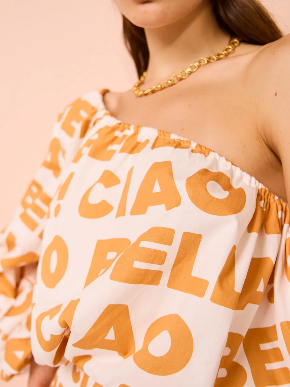 Ambra Maddalena Ophelia One Shoulder Top in Ciao Bella