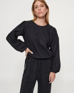 Anna Puffed Longsleeve Top Black