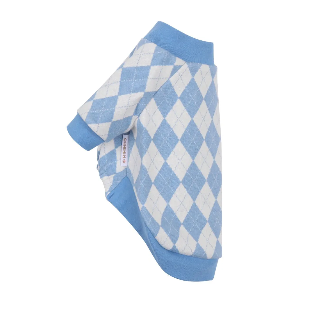 Argyle knit sweater - Blue