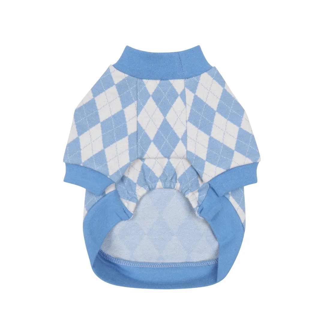 Argyle knit sweater - Blue