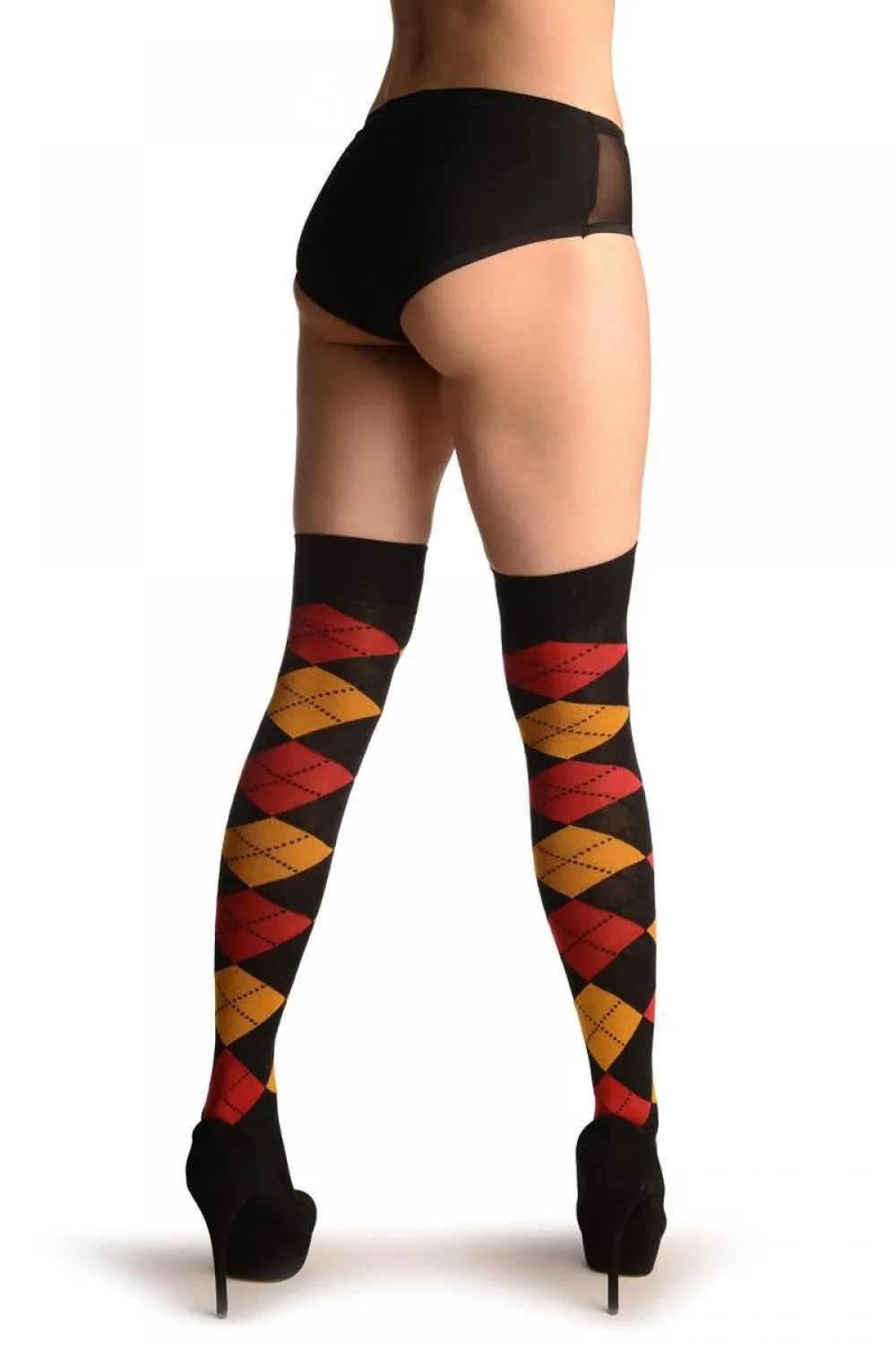 Argyle Yellow, Red & Black