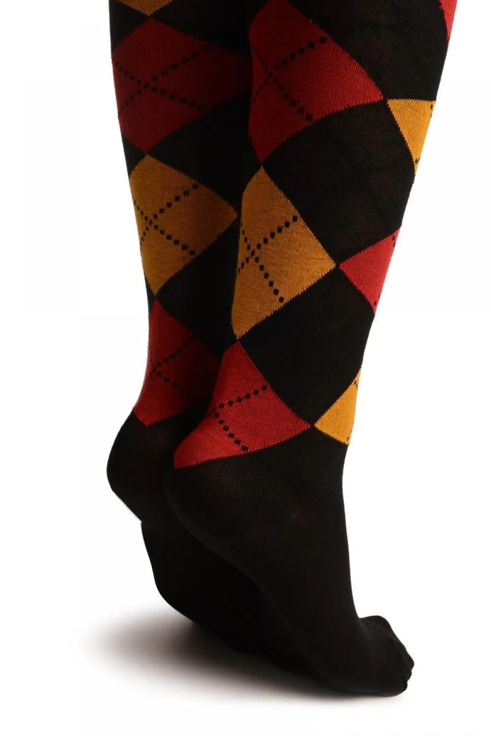 Argyle Yellow, Red & Black