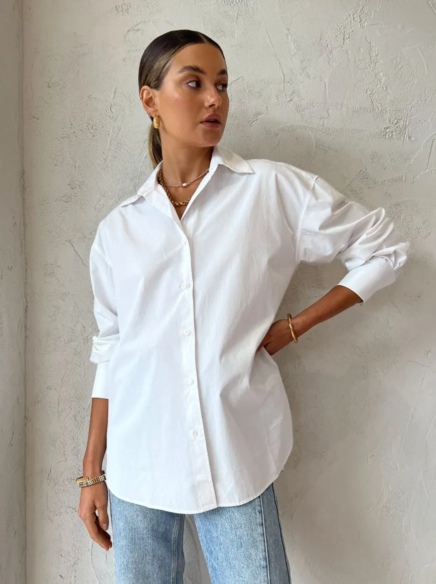 Assembly Label Everyday Poplin Shirt in White