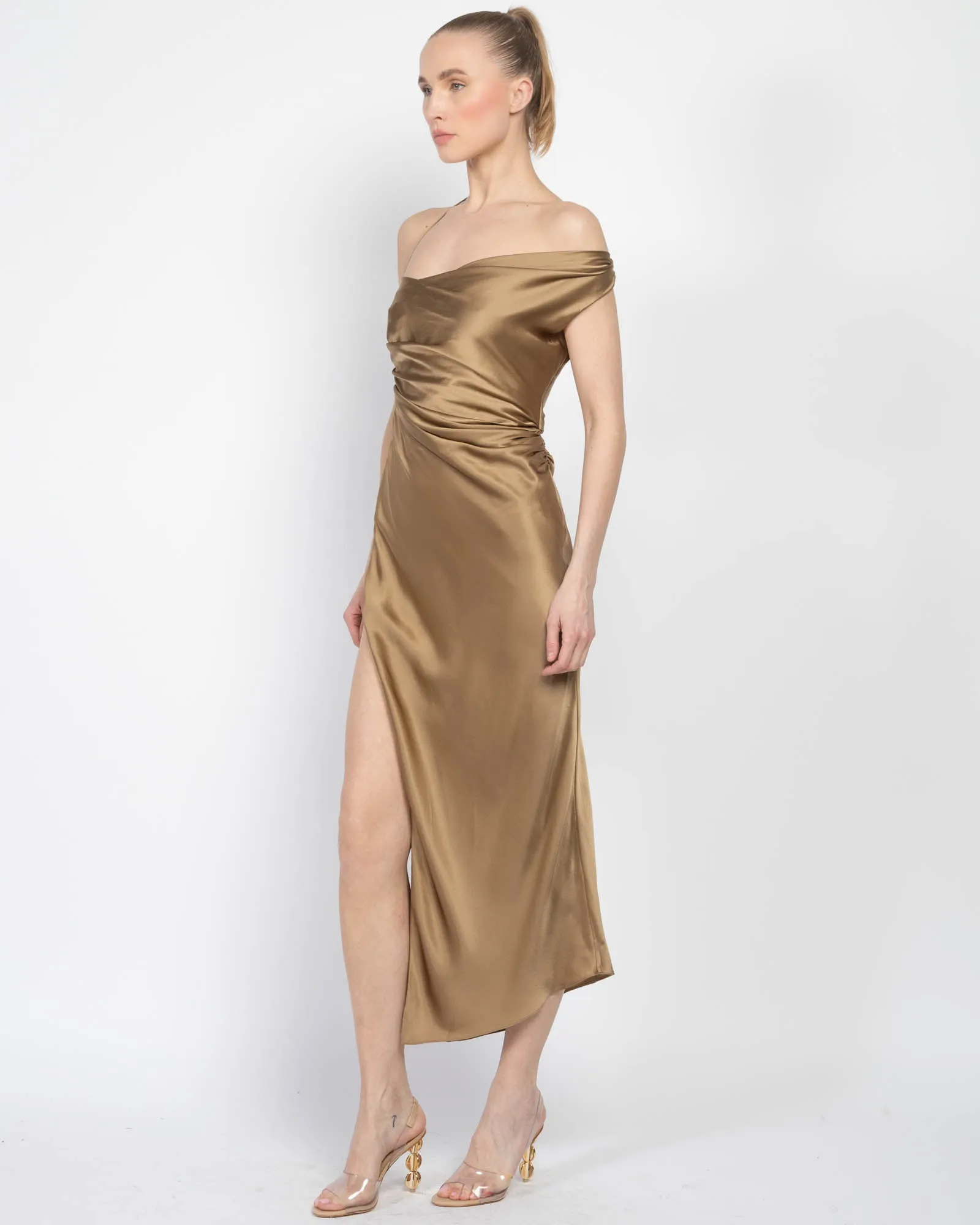 Asymmetrical Bardot Dress
