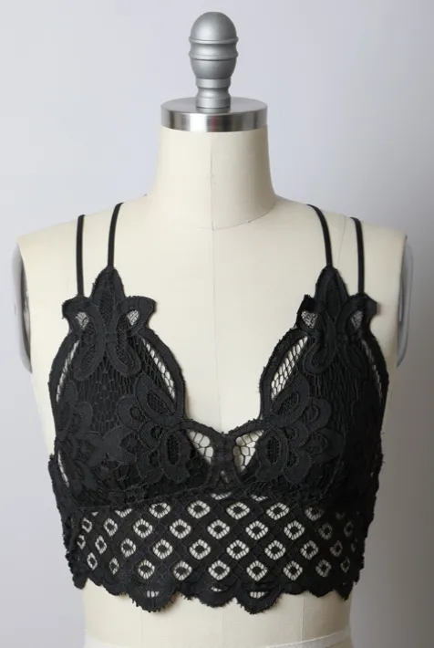 Avery Lace Longline Bralette