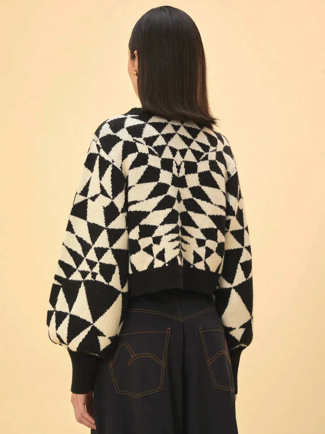 Black Heart Deco Knit Sweater