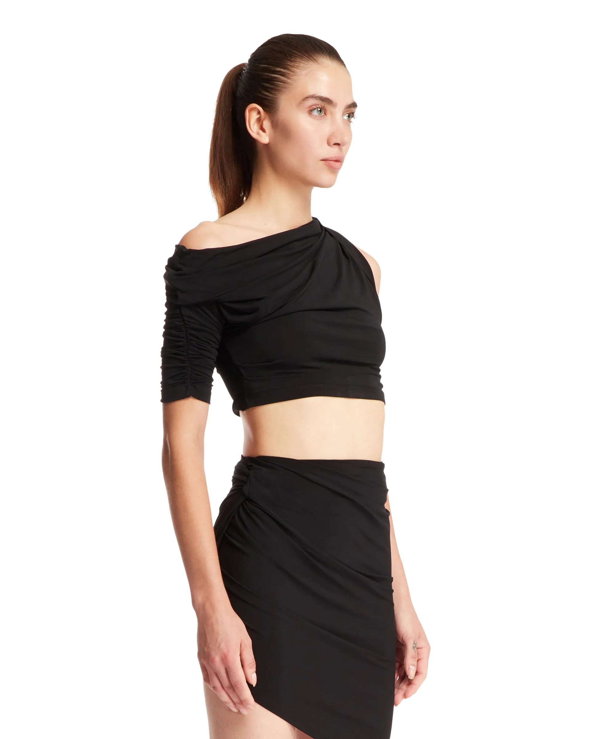 Black Le Haut Drapeado Top