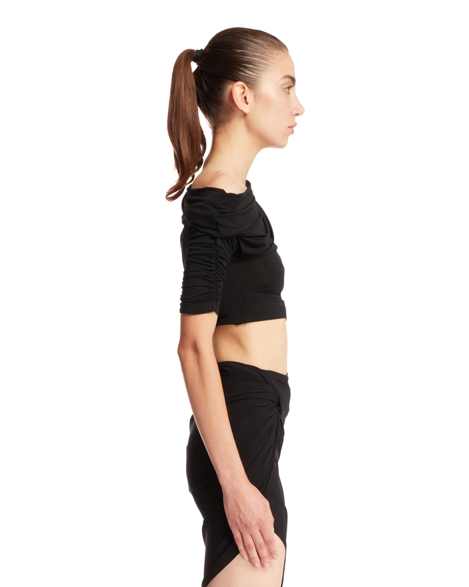 Black Le Haut Drapeado Top