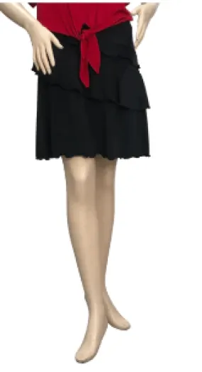 Black Ruffle Skort