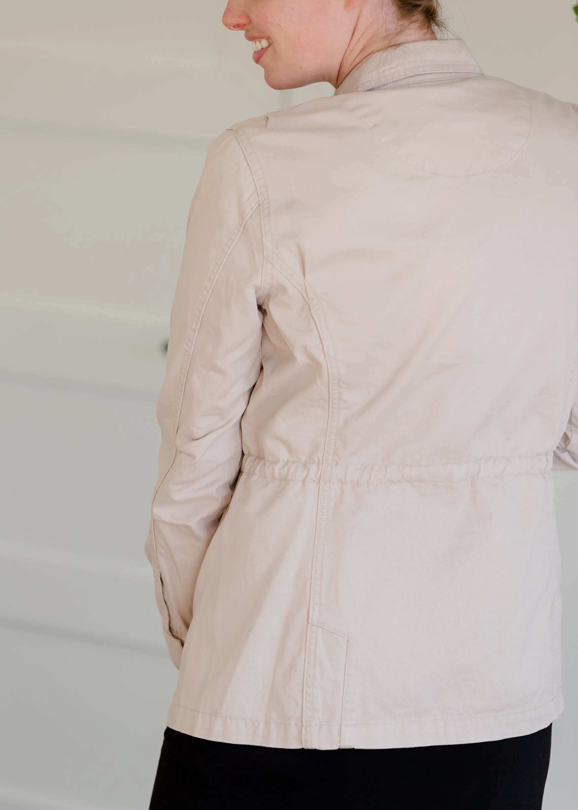 Blush Cargo Zip Up Jacket - FINAL SALE