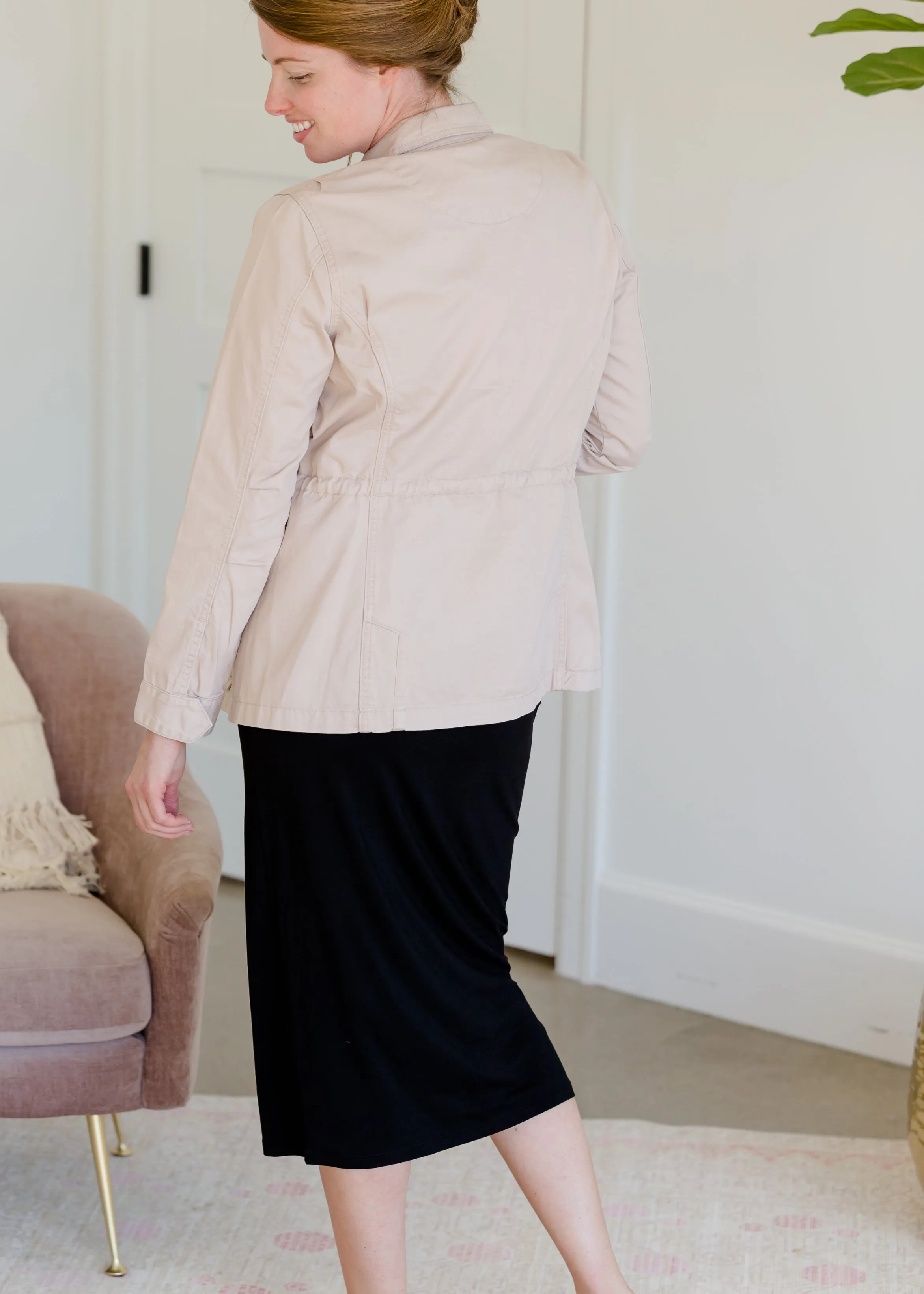Blush Cargo Zip Up Jacket - FINAL SALE