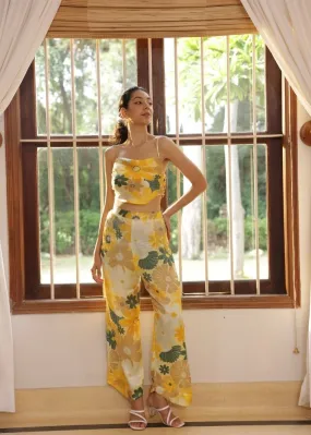 Calla Pants- Mosaic Yellow Print