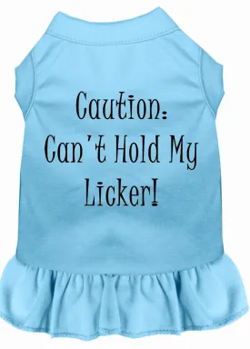 Can't Hold My Licker Screen Print Dress Baby Blue Xxxl (20)
