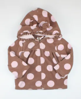 CARTERS FLEECE POLKA DOT SWEATER 12M VGUC