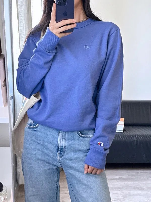 Champion Powerblend Fleece Crew C Logo Stone Crush S0888 407D55 0OG