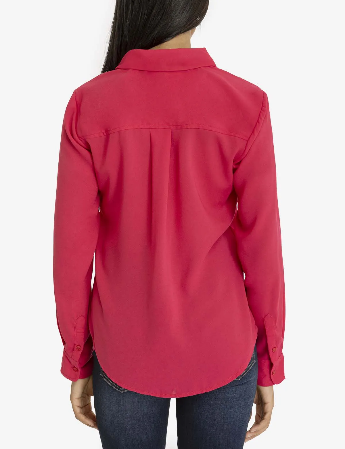 CHEST POCKET PLEATED FRONT TOP