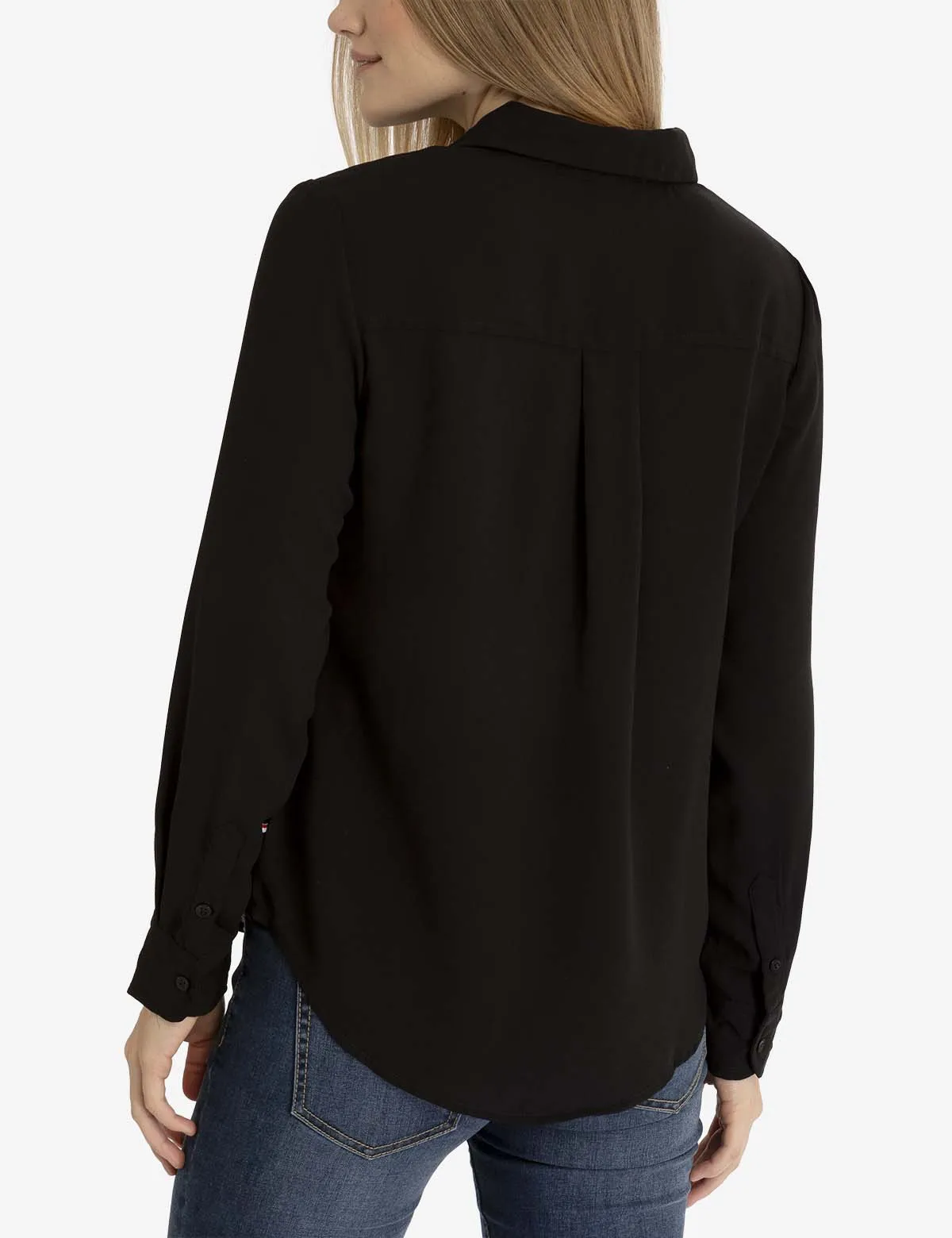 CHEST POCKET PLEATED FRONT TOP