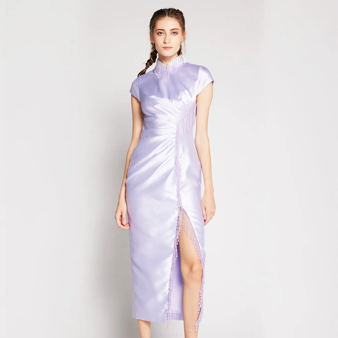Crystal Pleated Qipao