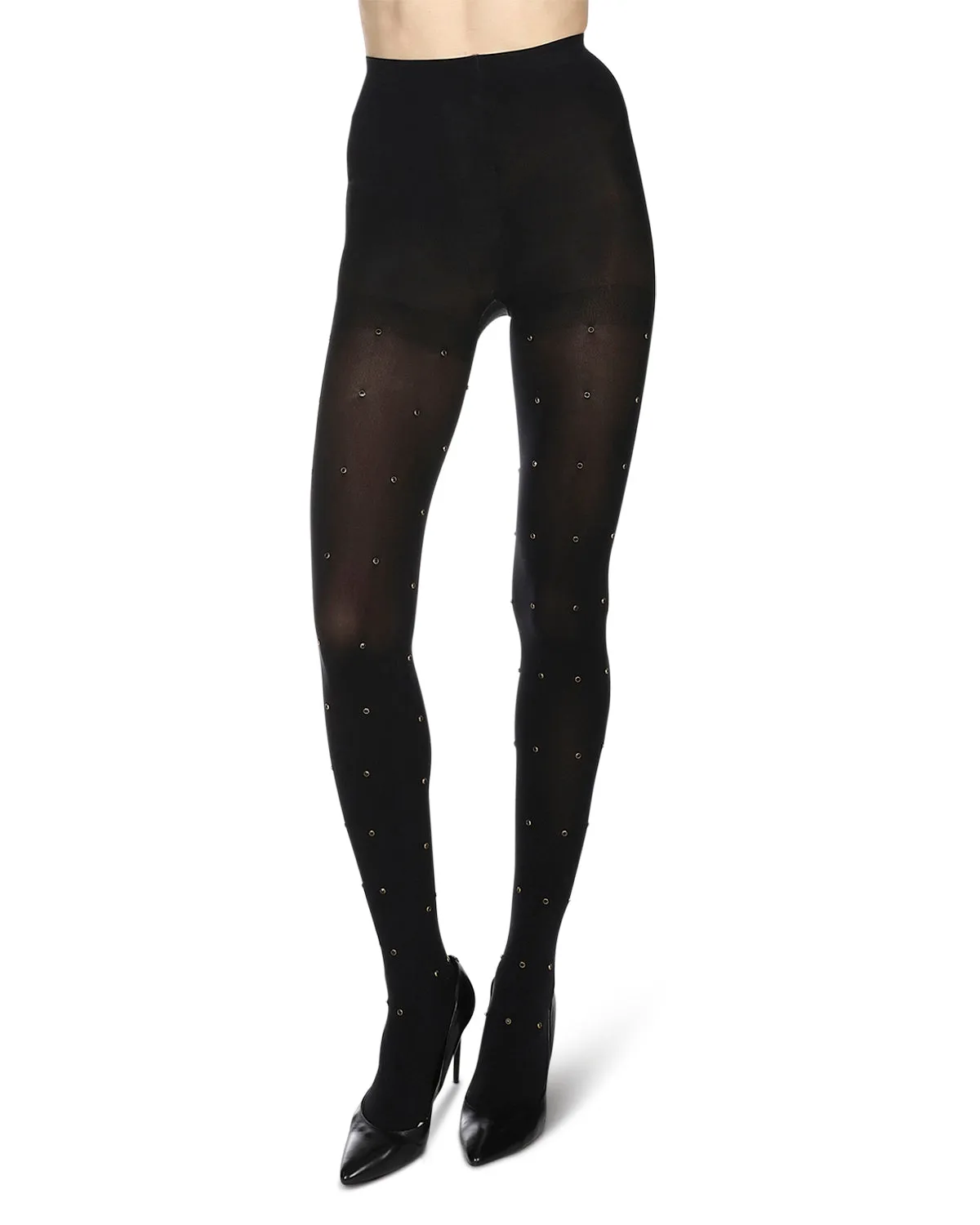 Diamond Studded Opaque Glam Tights
