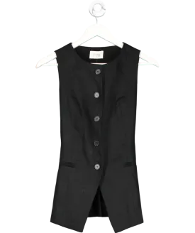 DISSH Alessia Black Linen Vest UK 6