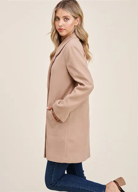 Double Breast Taupe Blazer Jacket
