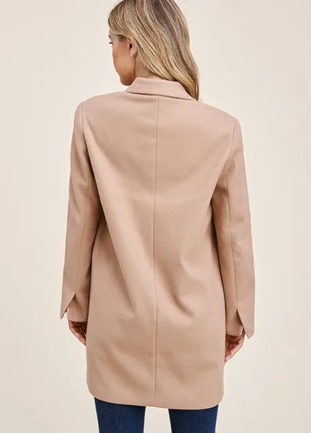 Double Breast Taupe Blazer Jacket