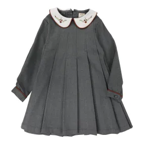 dress collar pleated - dark grey