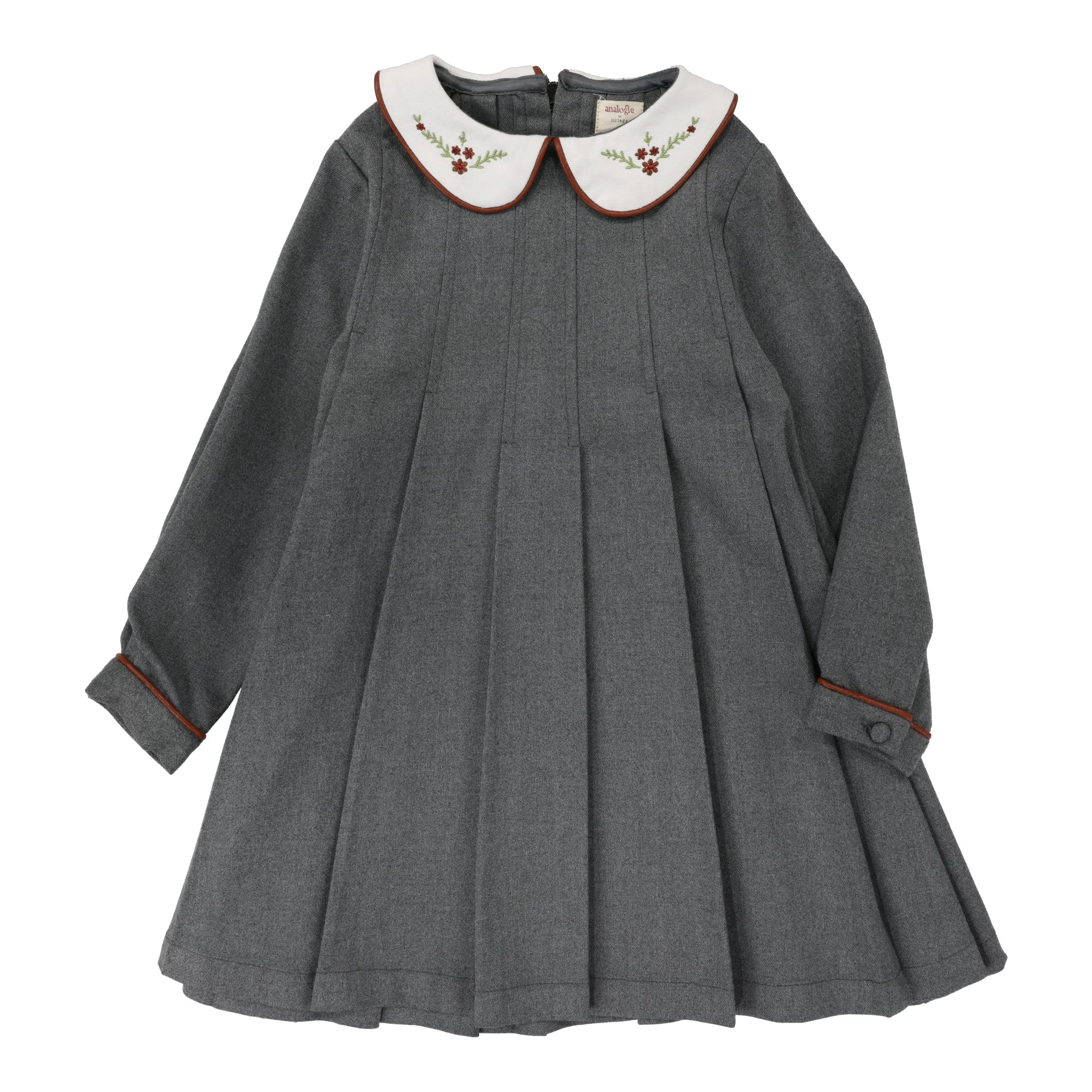 dress collar pleated - dark grey