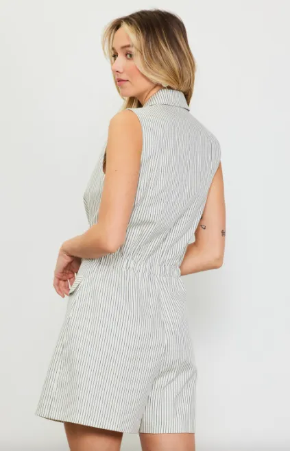 Elliana Pinstripe Romper