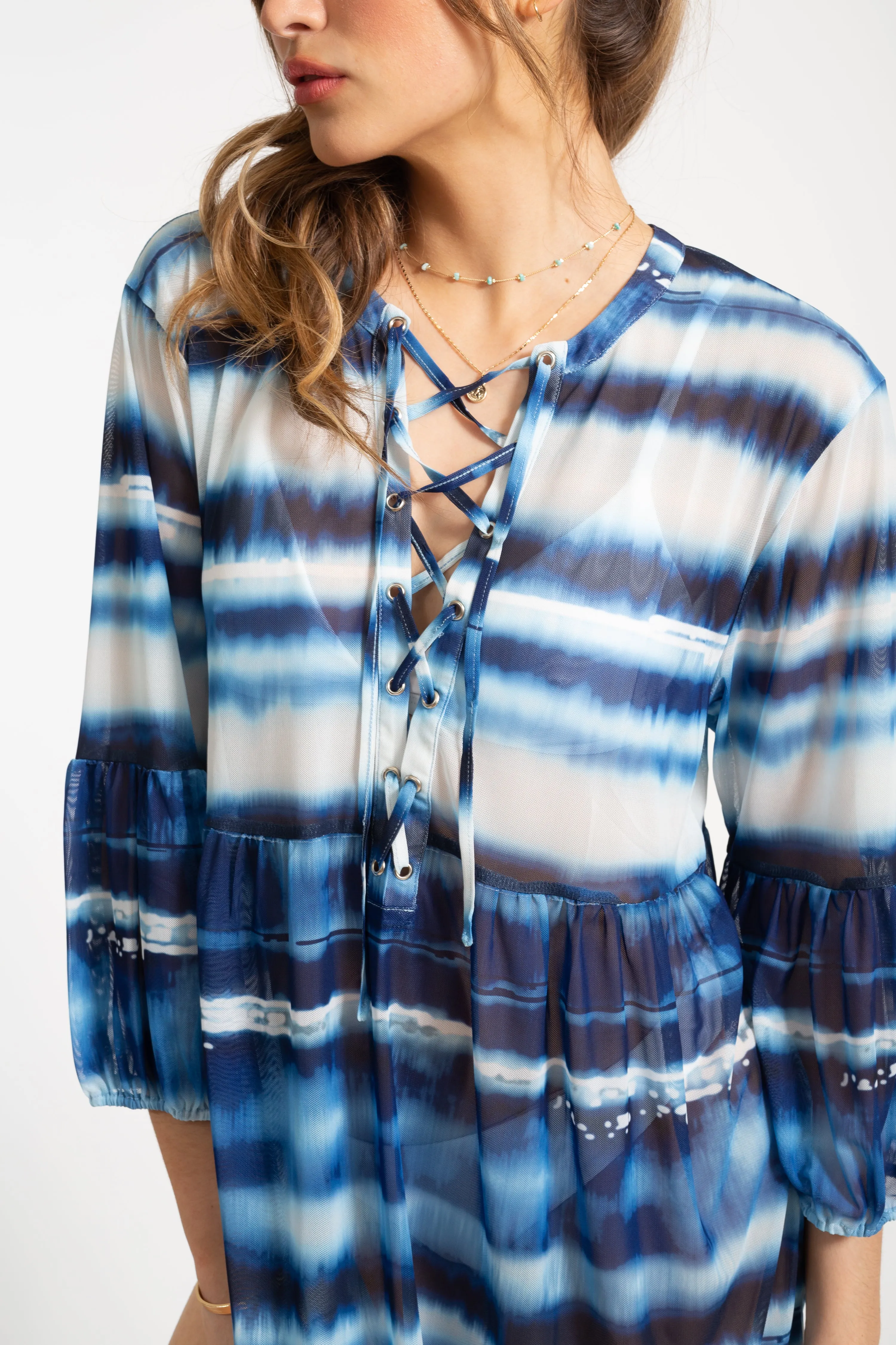 Escape Mesh Lace Front Tunic