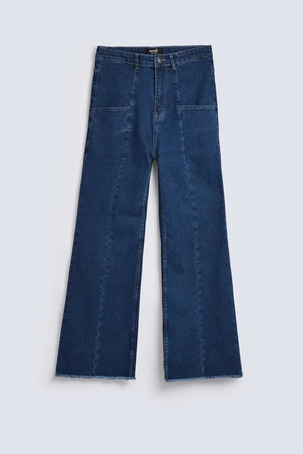 FLARED DENIM WITH FRONT PANEL