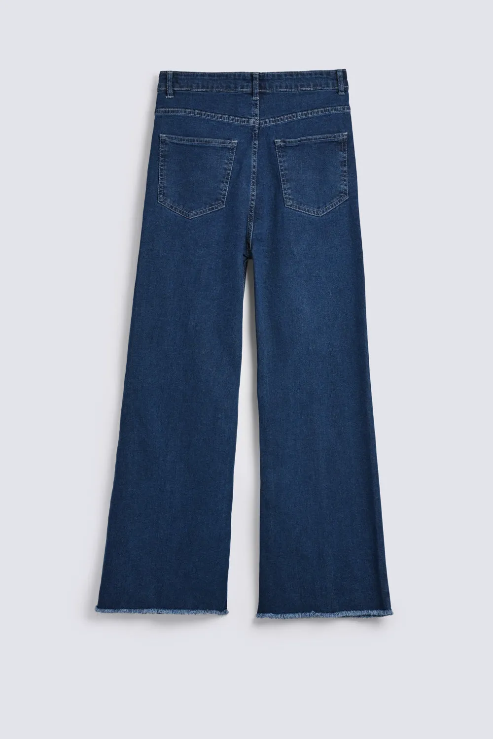FLARED DENIM WITH FRONT PANEL
