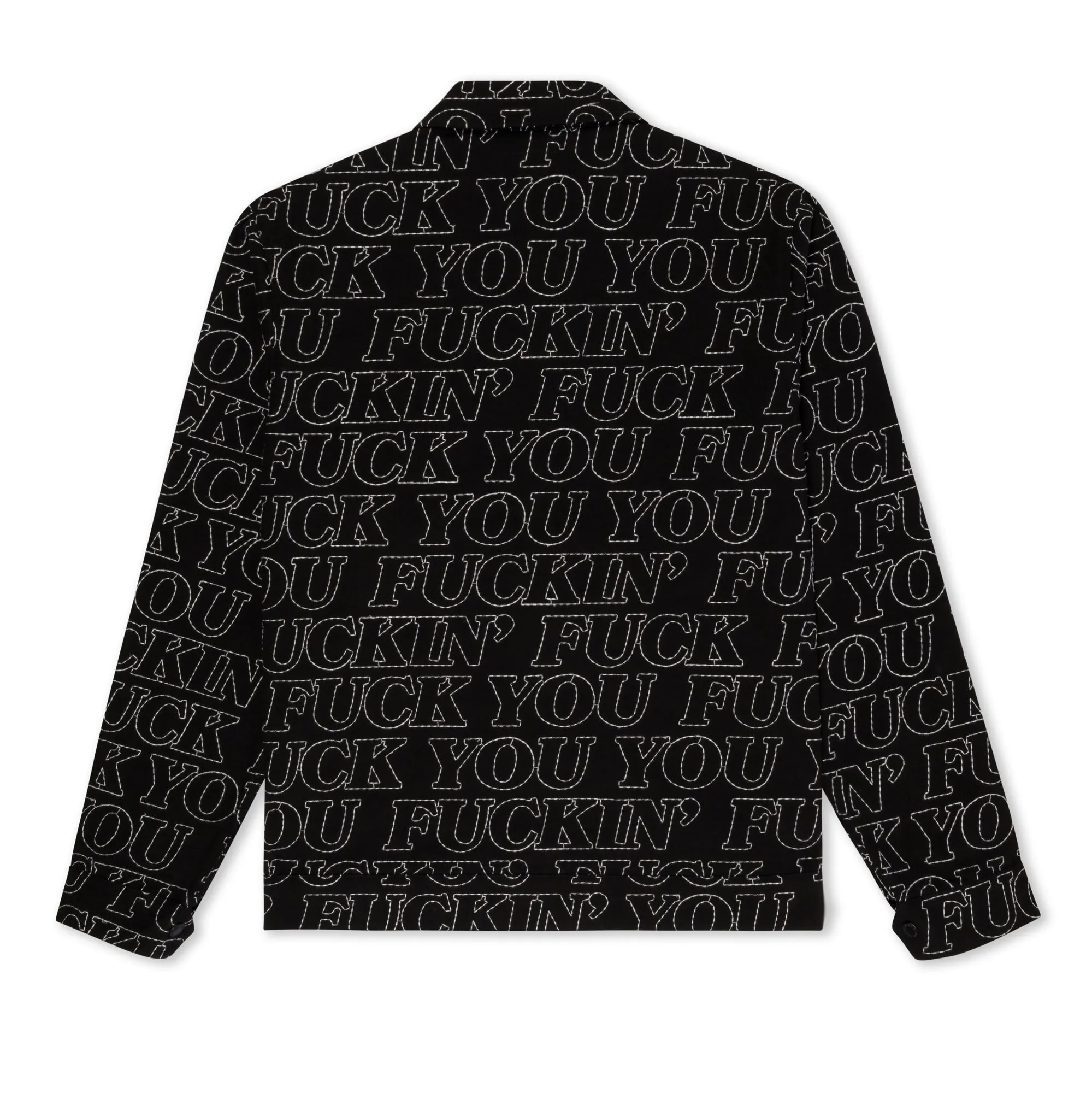 Fuckin Fuck Quilted Work Jacket (Black)