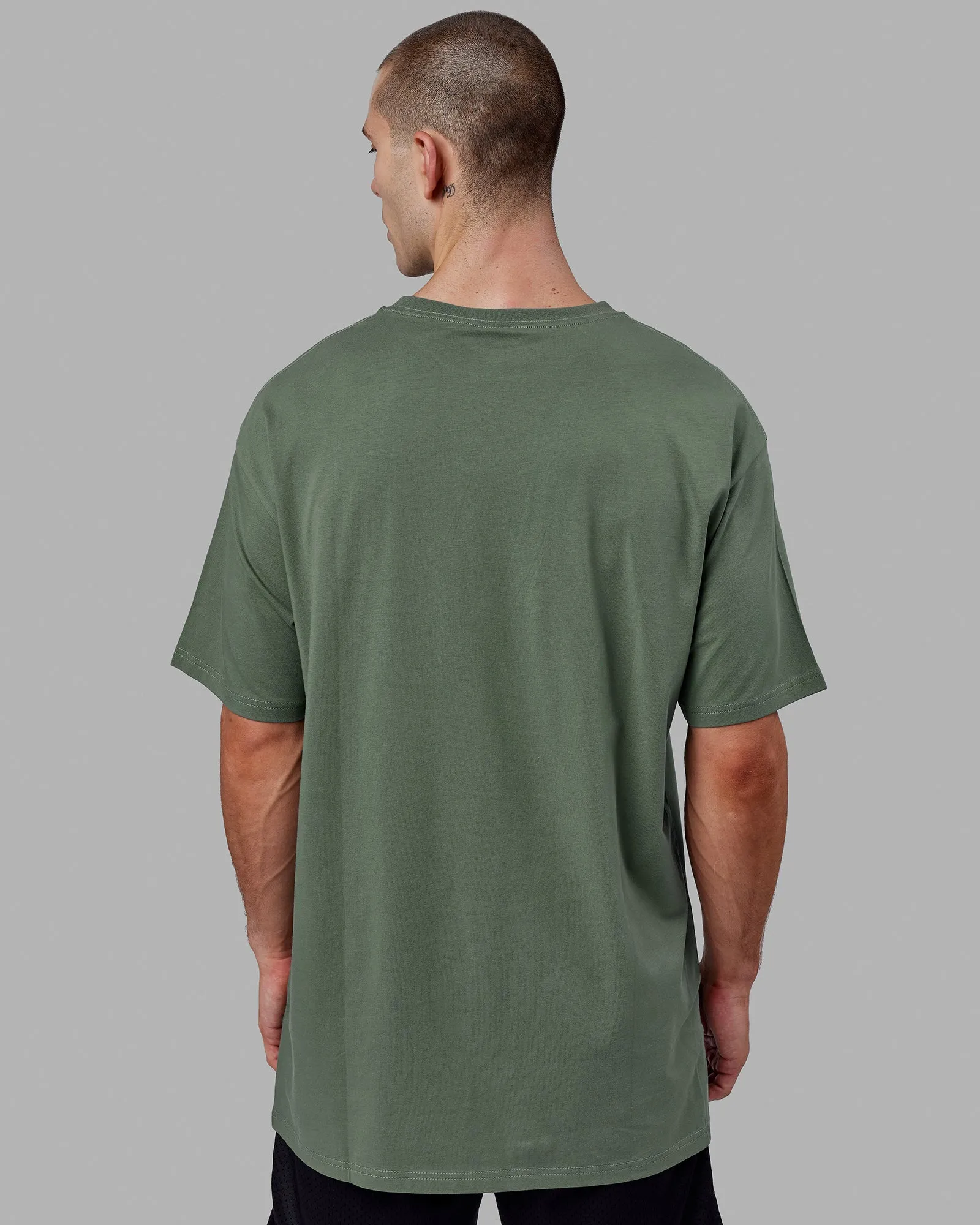 Fundamental FLXCotton Tee Longline Oversize - Dark Forest