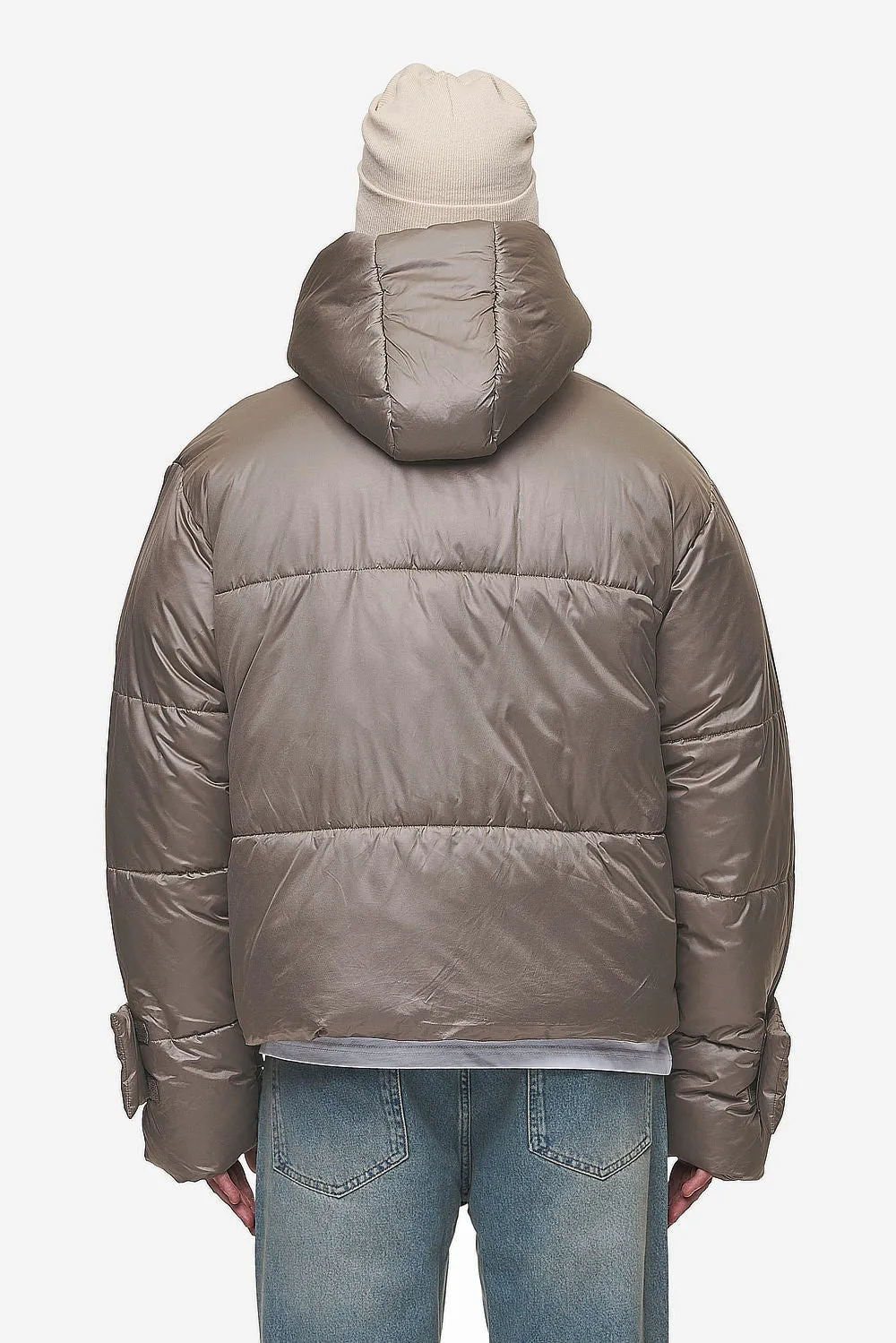Garrick Vintage Oversized Puffer Jacket Light Brown