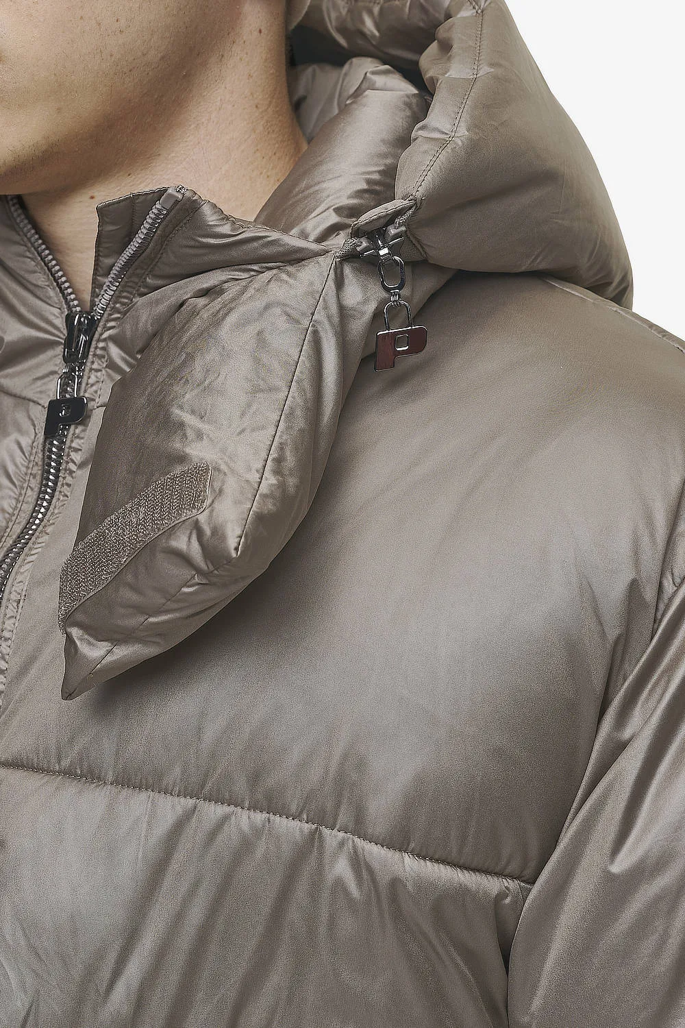 Garrick Vintage Oversized Puffer Jacket Light Brown