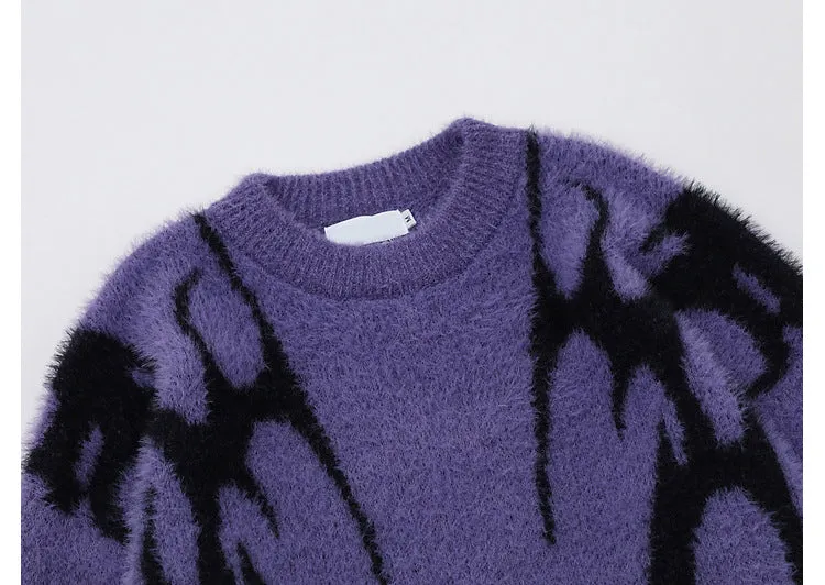 Gothic Inferno | Y2K Inspired Fire Pattern Jumper