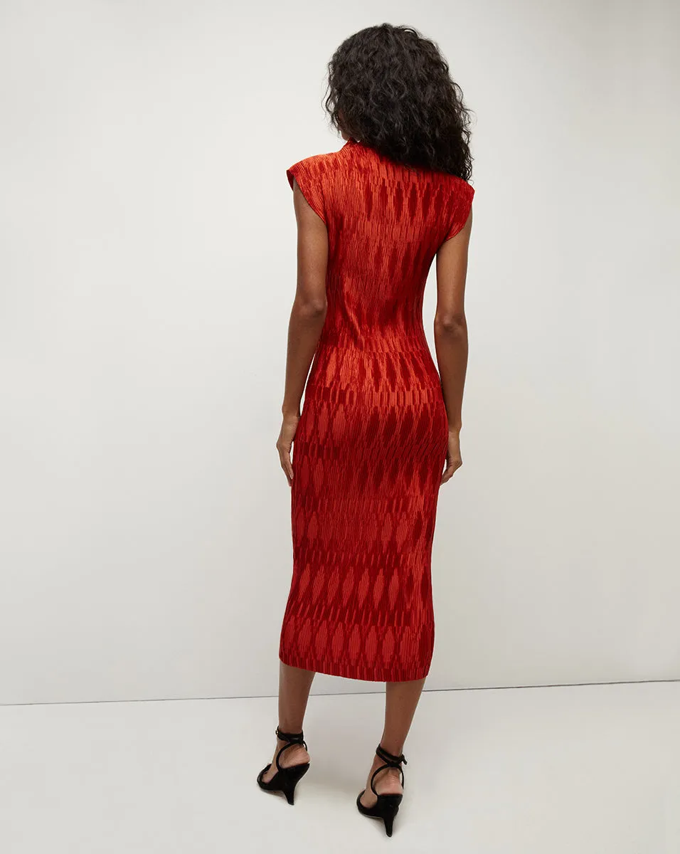 Gramercy Pleated Satin Dress