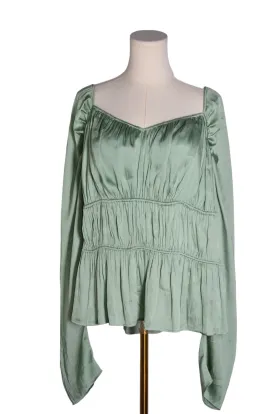 H&M Women Blouses Regular fit in Green - XXL