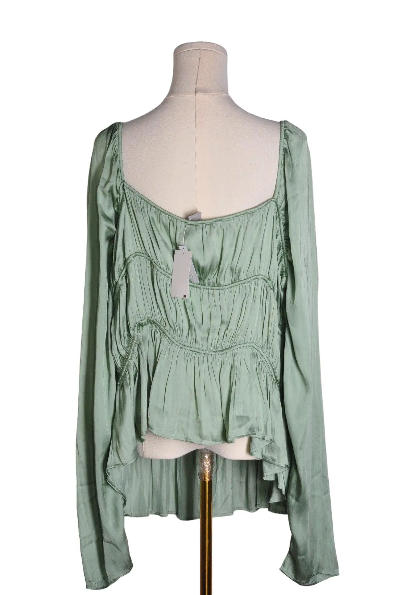 H&M Women Blouses Regular fit in Green - XXL