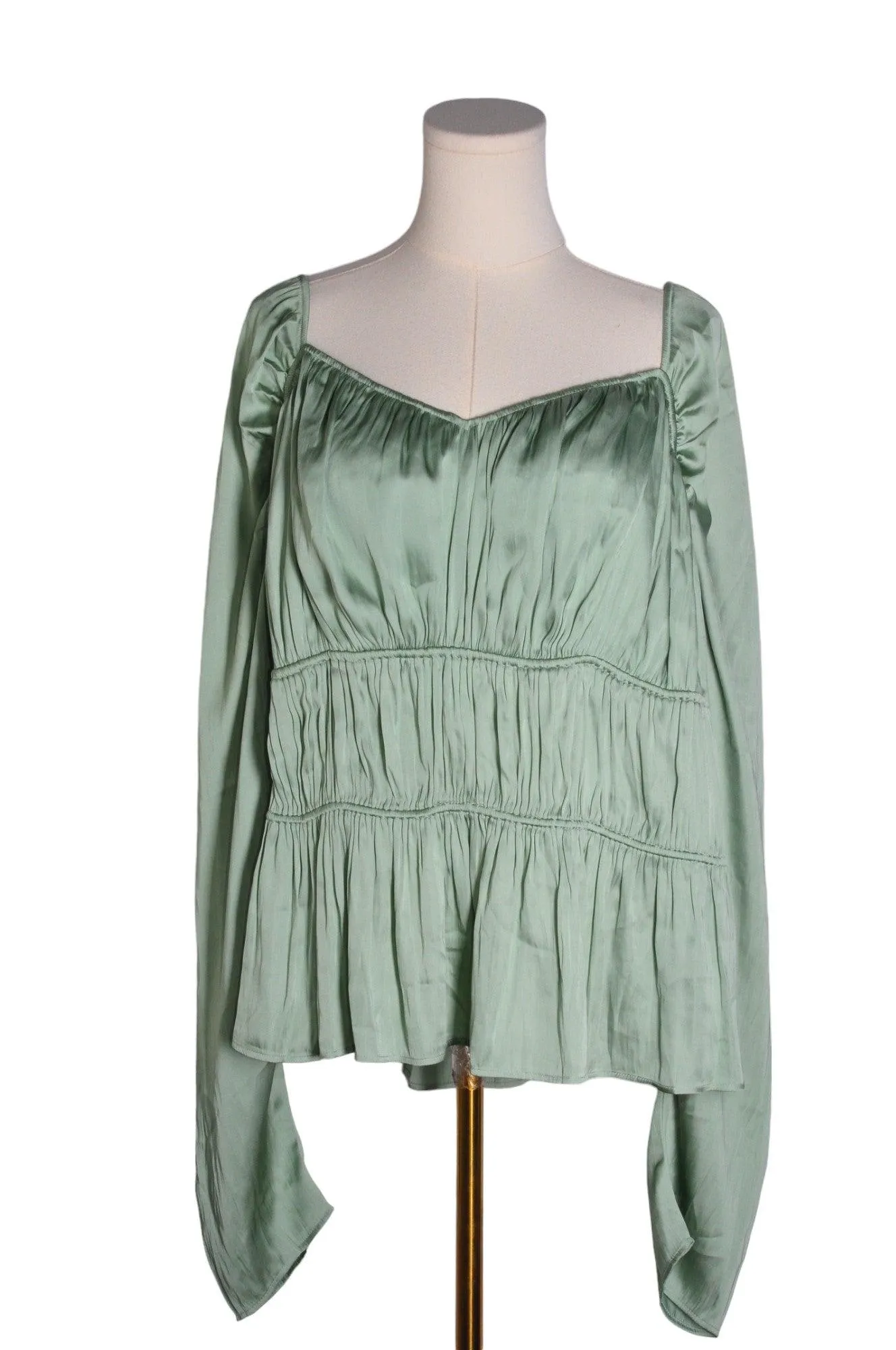 H&M Women Blouses Regular fit in Green - XXL
