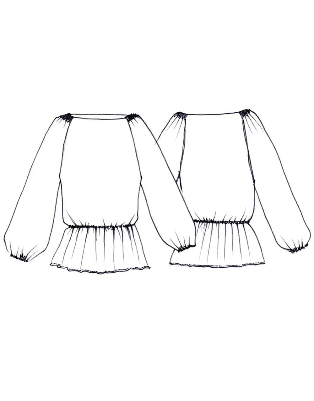 Hilary Top Sewing Pattern, Tessuti