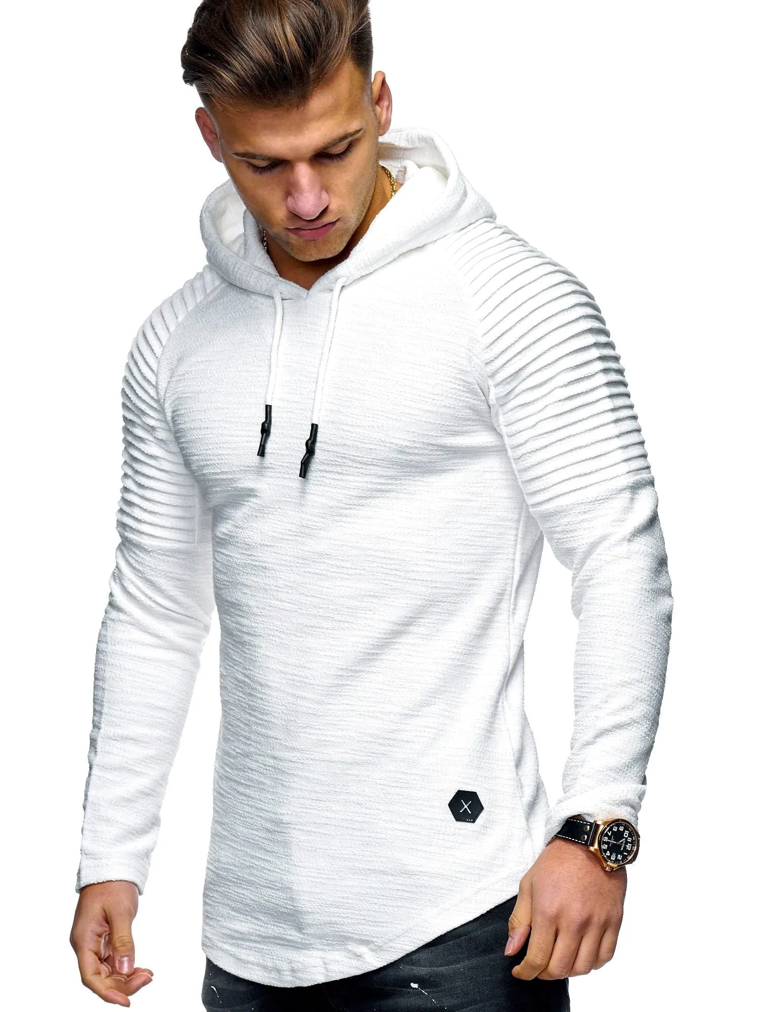 Hoodie Biker Weiß 7421