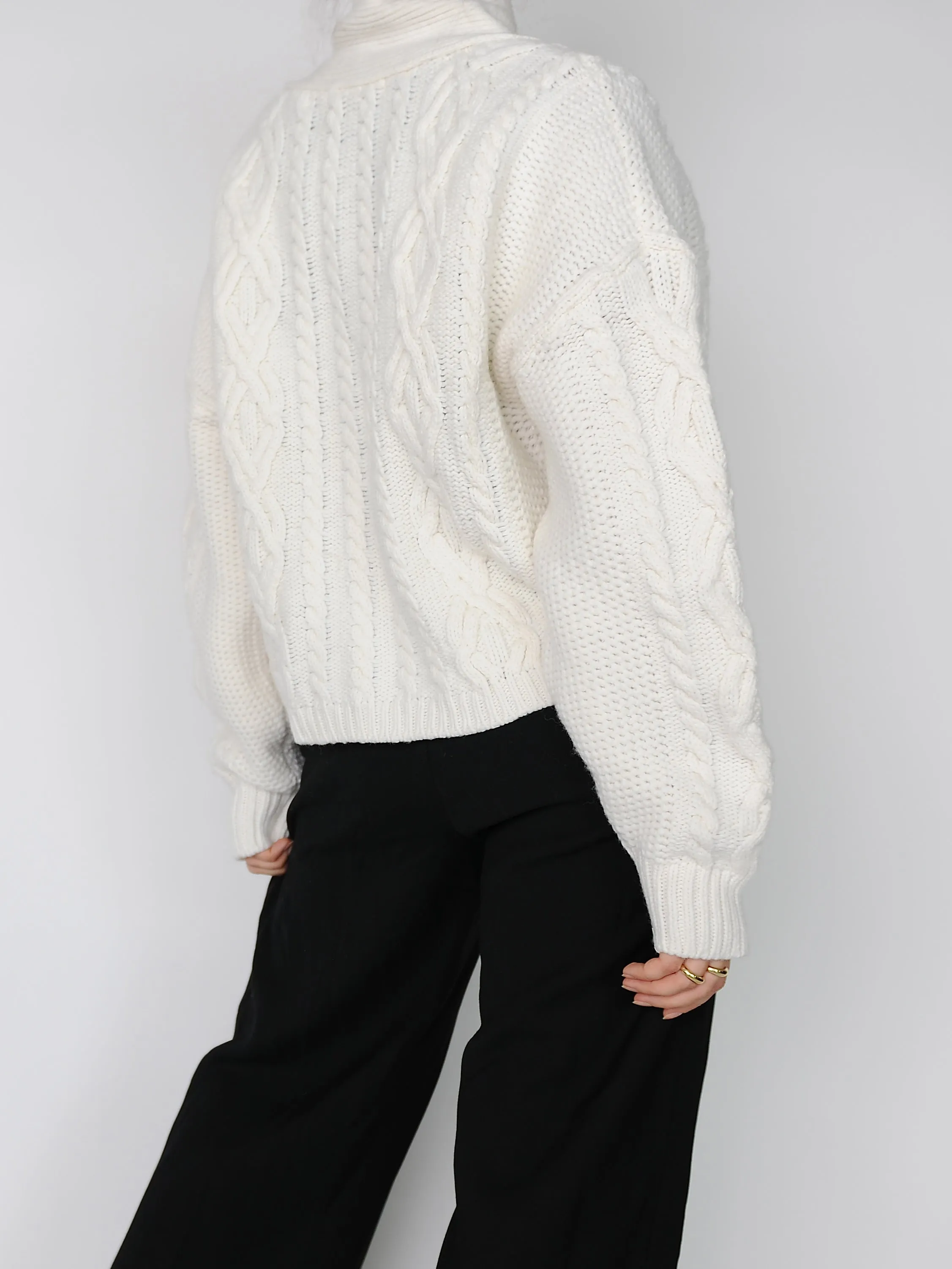 Ivory Double Breasted Cardigan